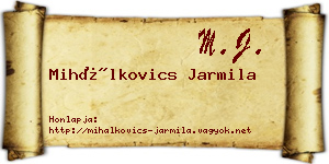 Mihálkovics Jarmila névjegykártya